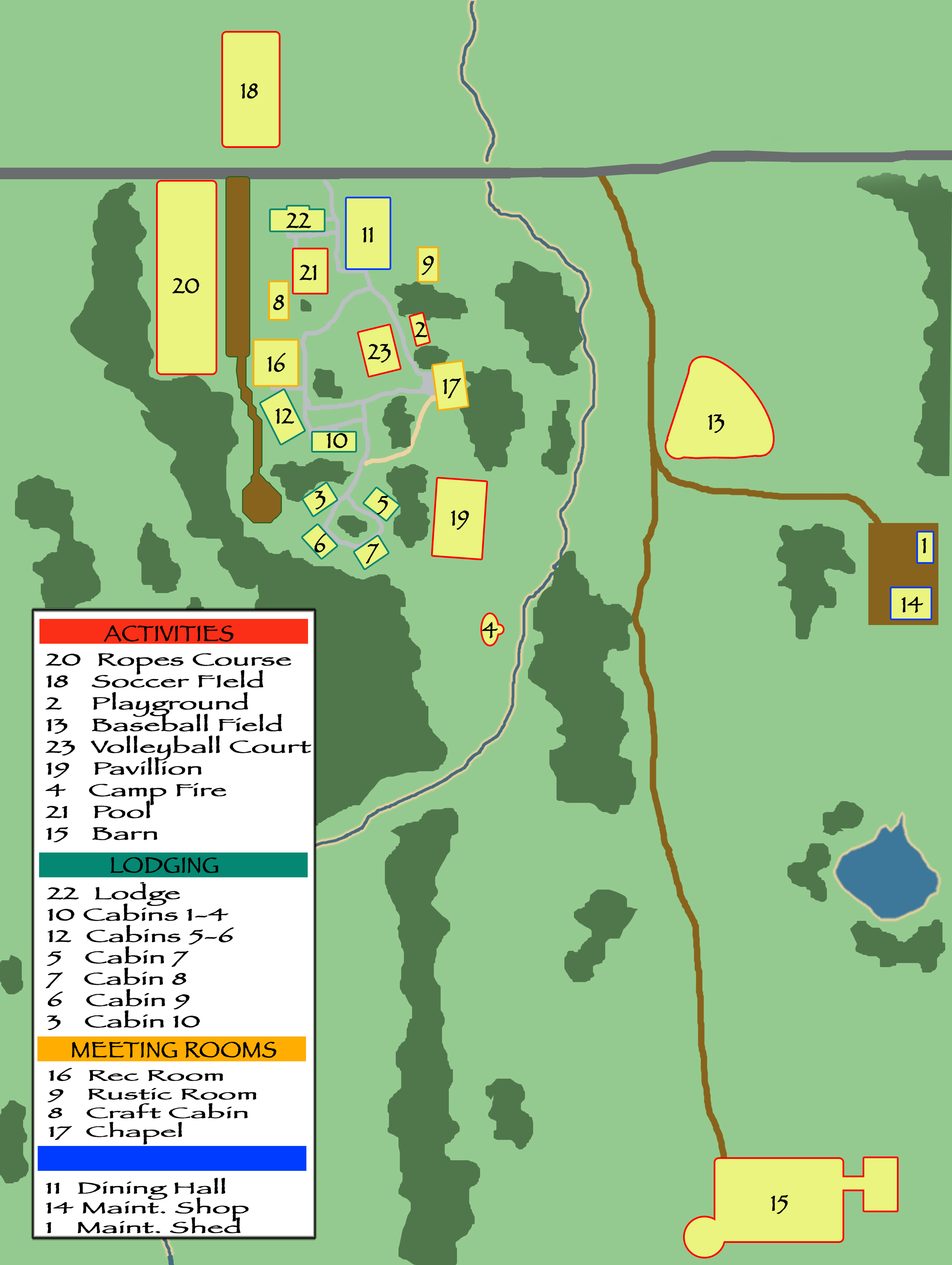Camp Far West Campground Map
